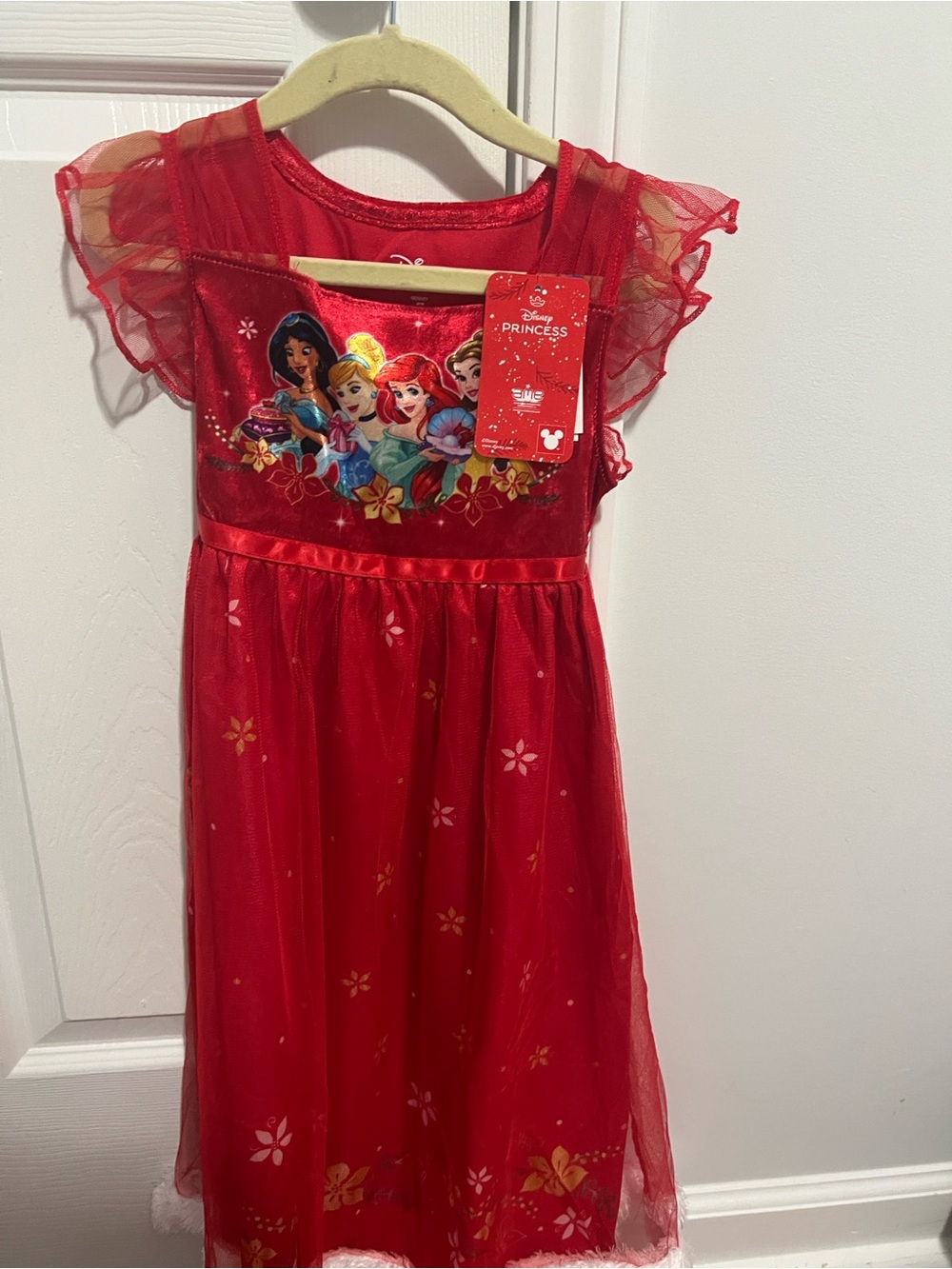 Disney Red Princess Nightgown with Character Print